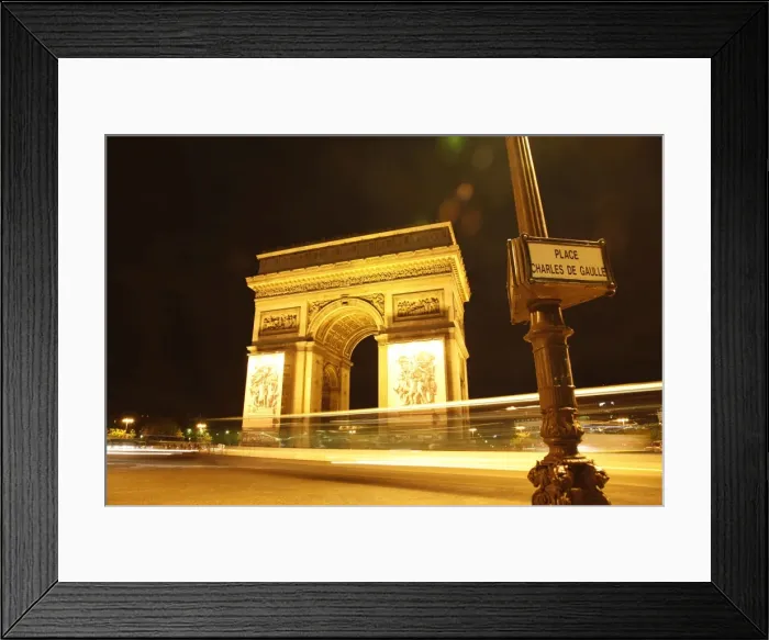 Framed Print : Arc de Triomphe and Place Charles de Gaulle at night, Paris, France, Europe Framed Print : Arc de Triomphe and Place Charles de Gaulle at night, Paris, France, Europe
