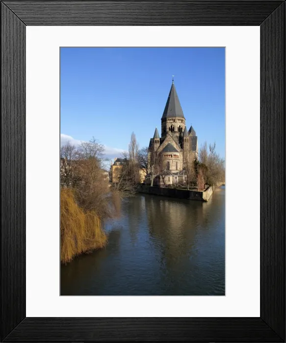 Framed Print : River Mosel and Temple Neuf, Metz, Lorraine, France, Europe Framed Print : River Mosel and Temple Neuf, Metz, Lorraine, France, Europe