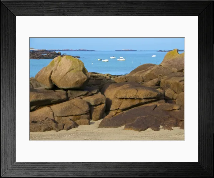 Framed Print : Sea and spectacular rocks, Trebeurden, Cote de Granit Rose (Pink Granite Coast) Framed Print : Sea and spectacular rocks, Trebeurden, Cote de Granit Rose (Pink Granite Coast)