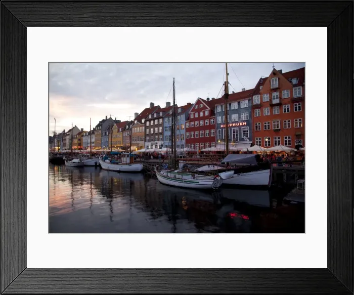 Framed Print : Nyhavn at dusk, Copenhagen, Denmark, Scandinavia, Europe Framed Print : Nyhavn at dusk, Copenhagen, Denmark, Scandinavia, Europe