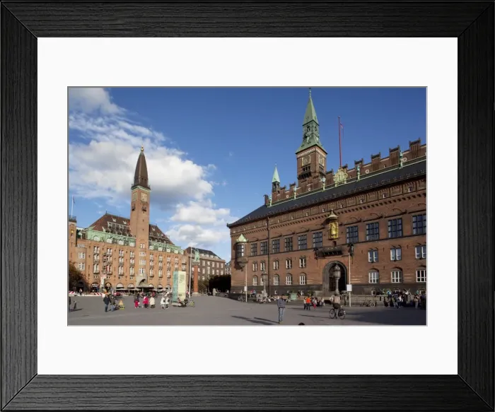 Framed Print : City Hall Square, Copenhagen, Denmark, Scandinavia, Europe Framed Print : City Hall Square, Copenhagen, Denmark, Scandinavia, Europe