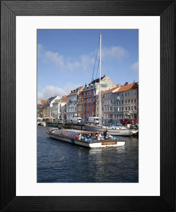 Framed Print : Nyhavn and riverboat, Copenhagen, Denmark, Scandinavia, Europe Framed Print : Nyhavn and riverboat, Copenhagen, Denmark, Scandinavia, Europe