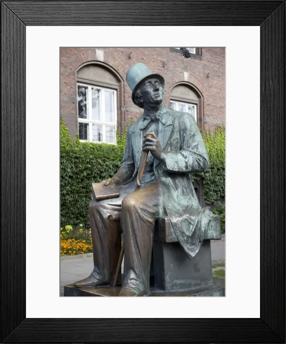 Framed Print : Hans Christian Anderson Monument and City Hall, Copenhagen, Denmark, Scandinavia, Europe Framed Print : Hans Christian Anderson Monument and City Hall, Copenhagen, Denmark, Scandinavia, Europe