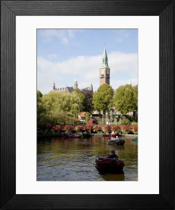 Framed Print : Tivoli Gardens and City Hall Clock Tower, Copenhagen, Denmark, Scandinavia, Europe Framed Print : Tivoli Gardens and City Hall Clock Tower, Copenhagen, Denmark, Scandinavia, Europe