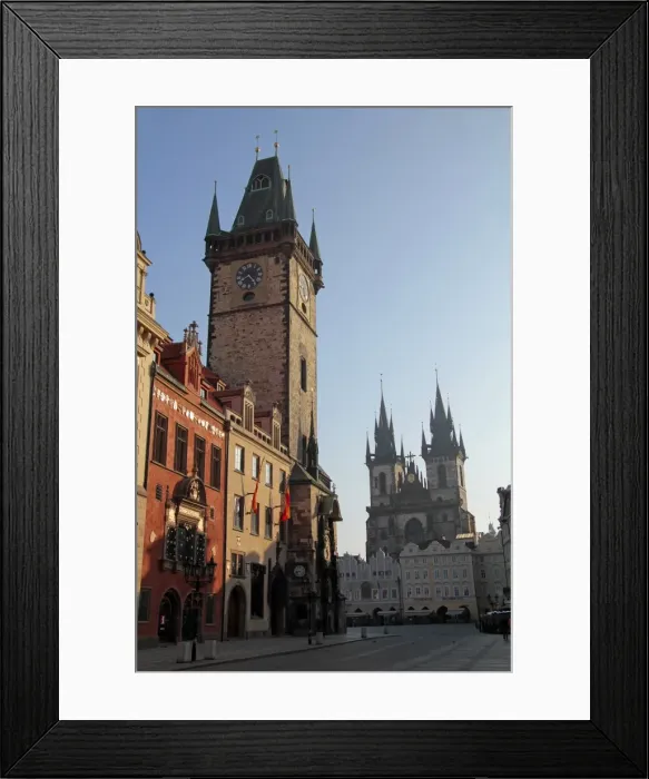 Framed Print : Old Town Hall and Tyn Cathedral, Prague, Czech Republic, Europe Framed Print : Old Town Hall and Tyn Cathedral, Prague, Czech Republic, Europe