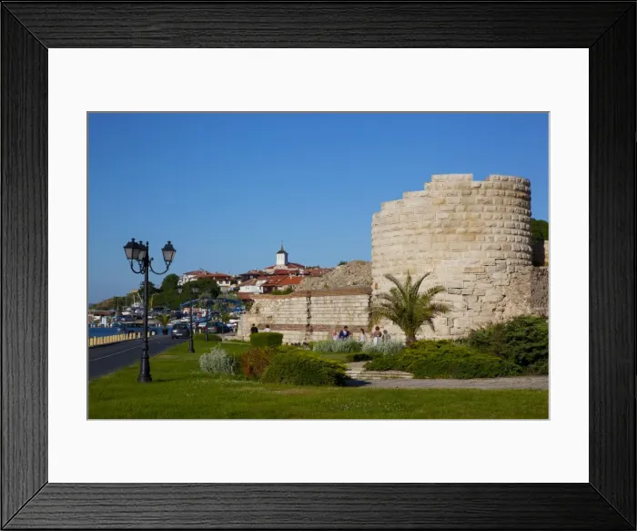 Framed Print : Ramparts and ruins of the medieval fortification walls, Old Town, Nessebar Framed Print : Ramparts and ruins of the medieval fortification walls, Old Town, Nessebar