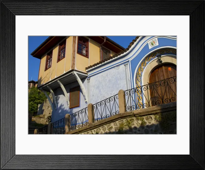 Framed Print : Traditional houses, Old Town, Plovdiv, Bulgaria, Europe Framed Print : Traditional houses, Old Town, Plovdiv, Bulgaria, Europe