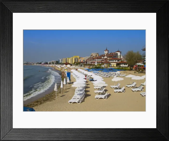 Framed Print : Main Beach, Sveti Vlas, Black Sea coast, Bulgaria, Europe Framed Print : Main Beach, Sveti Vlas, Black Sea coast, Bulgaria, Europe