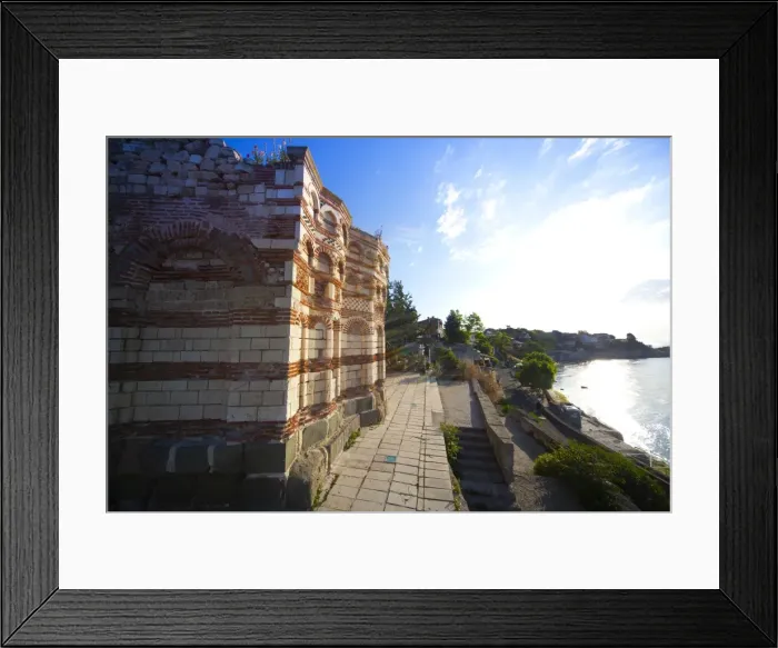 Framed Print : Ruins of the Medieval Church of St. John Aliturgetos, southeastern facade of the non sanctified church, UNESCO World Heritage Site, Nessebar Framed Print : Ruins of the Medieval Church of St. John Aliturgetos, southeastern facade of the non sanctified church, UNESCO World Heritage Site, Nessebar