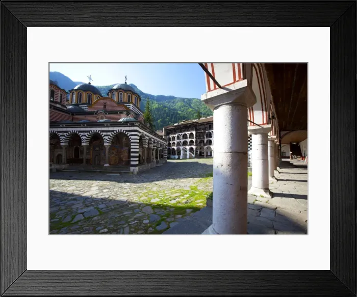 Framed Print : Courtyard and Church of the Nativity, Rila Monastery, UNESCO World Heritage Site Framed Print : Courtyard and Church of the Nativity, Rila Monastery, UNESCO World Heritage Site