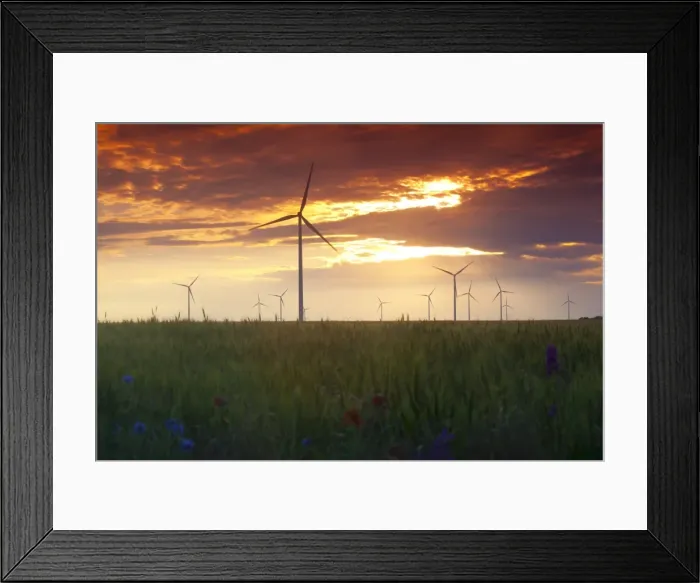 Framed Print : Wind turbines at sunset, Kavarna Wind Farm, Kavarna, Bulgaria, Europe Framed Print : Wind turbines at sunset, Kavarna Wind Farm, Kavarna, Bulgaria, Europe