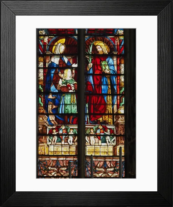 Framed Print : Stained glass window, Basilica Saint Nazaire, Carcassonne, UNESCO World Heritage Site Framed Print : Stained glass window, Basilica Saint Nazaire, Carcassonne, UNESCO World Heritage Site