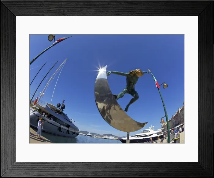 Framed Print : Sculpture, by Anna Chromy, seafront, St. Tropez, Var, Provence, Cote d Azur Framed Print : Sculpture, by Anna Chromy, seafront, St. Tropez, Var, Provence, Cote d Azur
