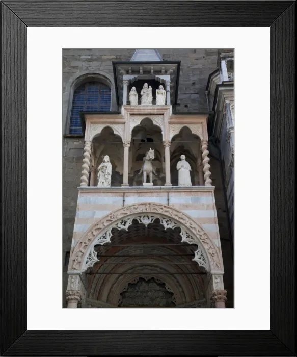 Framed Print : Detail of facade of Colleoni Chapel, Piazza Vecchia, Bergamo, Lombardy, Italy, Europe Framed Print : Detail of facade of Colleoni Chapel, Piazza Vecchia, Bergamo, Lombardy, Italy, Europe