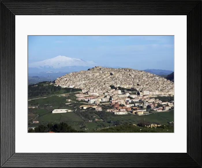 Framed Print : View over Gangi and Mount Etna, Gangi, Sicily, Italy, Europe Framed Print : View over Gangi and Mount Etna, Gangi, Sicily, Italy, Europe