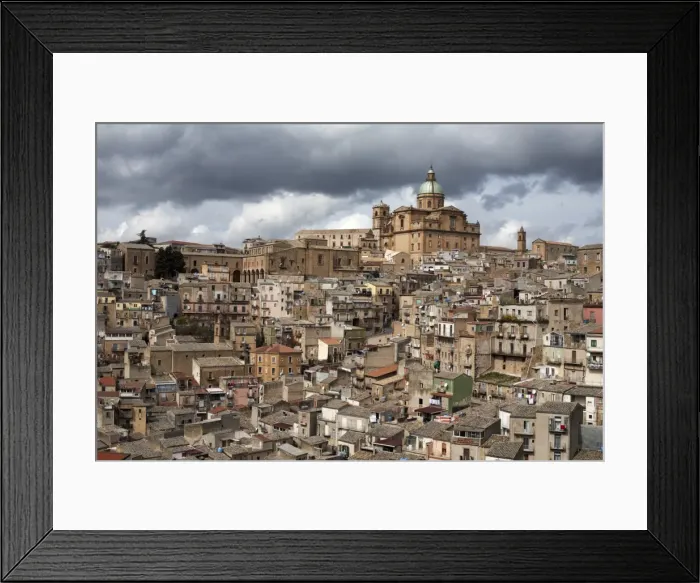 Framed Print : View over the old town, Piazza Armerina, Sicily, Italy, Europe Framed Print : View over the old town, Piazza Armerina, Sicily, Italy, Europe