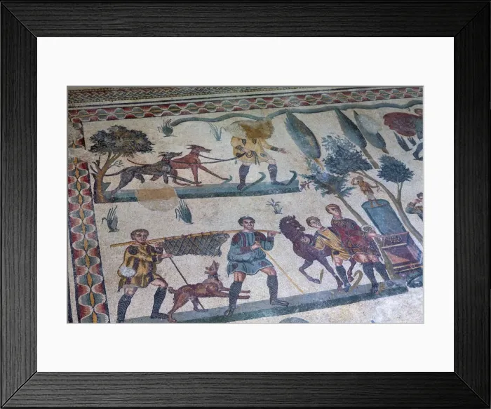 Framed Print : Roman mosaic at Villa Romana del Casale, UNESCO World Heritage Site, Piazza Armerina Framed Print : Roman mosaic at Villa Romana del Casale, UNESCO World Heritage Site, Piazza Armerina