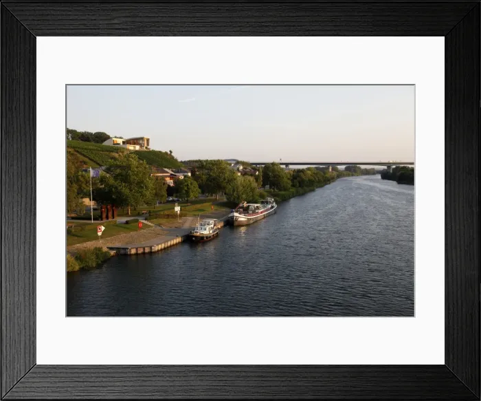 Framed Print : Schengen, Mosel Valley, Luxembourg, Europe Framed Print : Schengen, Mosel Valley, Luxembourg, Europe