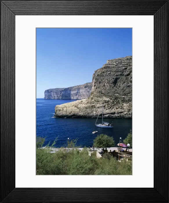 Framed Print : View along cliffs, Xlendi, Gozo, Malta, Mediterranean, Europe Framed Print : View along cliffs, Xlendi, Gozo, Malta, Mediterranean, Europe