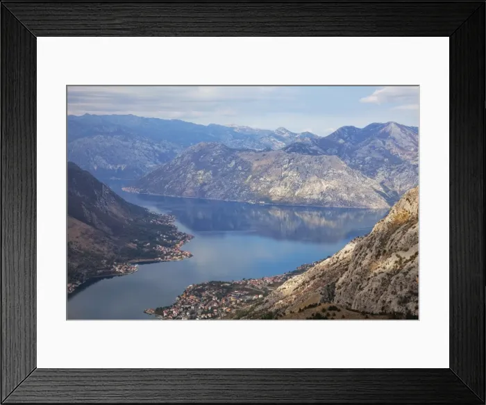 Framed Print : High view of the fjord at Kotor Bay, Kotor, UNESCO World Heritage Site Framed Print : High view of the fjord at Kotor Bay, Kotor, UNESCO World Heritage Site