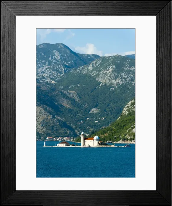 Framed Print : Gospa od Skrpjela (Our Lady of the Rock) island, Bay of Kotor, UNESCO World Heritage Site Framed Print : Gospa od Skrpjela (Our Lady of the Rock) island, Bay of Kotor, UNESCO World Heritage Site