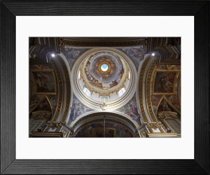 Framed Print : Interior of dome, St. Pauls Cathedral, Mdina, Malta, Europe Framed Print : Interior of dome, St. Pauls Cathedral, Mdina, Malta, Europe