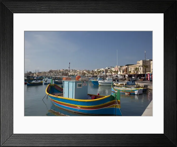 Framed Print : Fishing boats, Marsaxlokk, Malta, Mediterranean, Europe Framed Print : Fishing boats, Marsaxlokk, Malta, Mediterranean, Europe