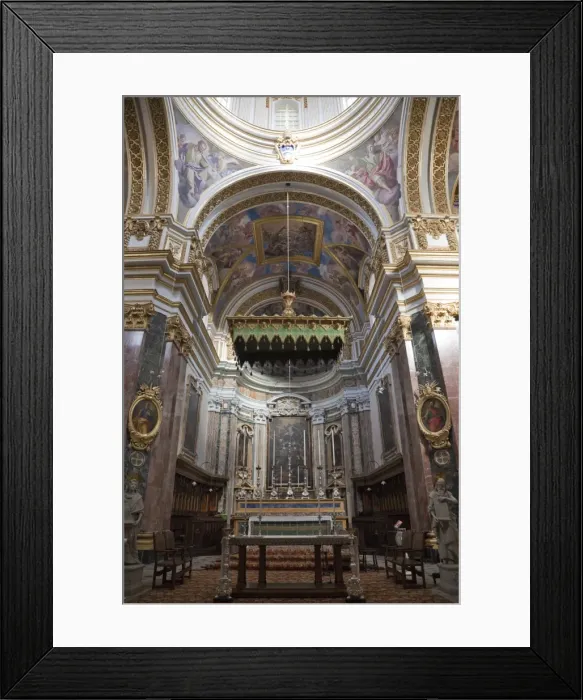 Framed Print : Interior St. Pauls Cathedral, Mdina, Malta, Europe Framed Print : Interior St. Pauls Cathedral, Mdina, Malta, Europe
