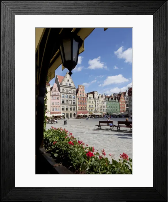 Framed Print : Market Square from cafe, Old Town, Wroclaw, Silesia, Poland, Europe Framed Print : Market Square from cafe, Old Town, Wroclaw, Silesia, Poland, Europe