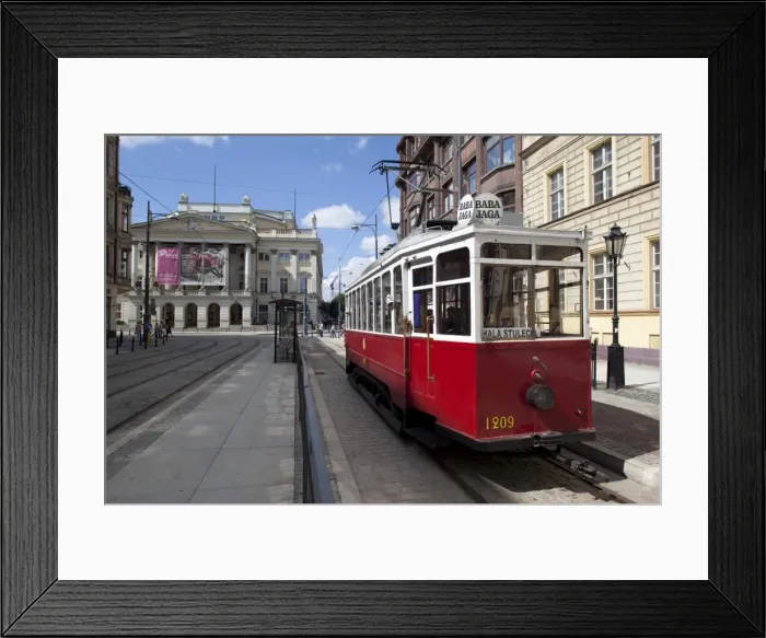 Framed Print : City tram and Opera House, Old Town, Wroclaw, Silesia, Poland, Europe Framed Print : City tram and Opera House, Old Town, Wroclaw, Silesia, Poland, Europe