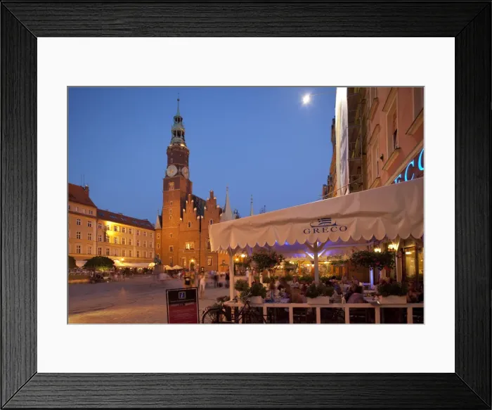 Framed Print : Town Hall at dusk, Market Square (Rynek), Old Town, Wroclaw, Silesia, Poland, Europe Framed Print : Town Hall at dusk, Market Square (Rynek), Old Town, Wroclaw, Silesia, Poland, Europe