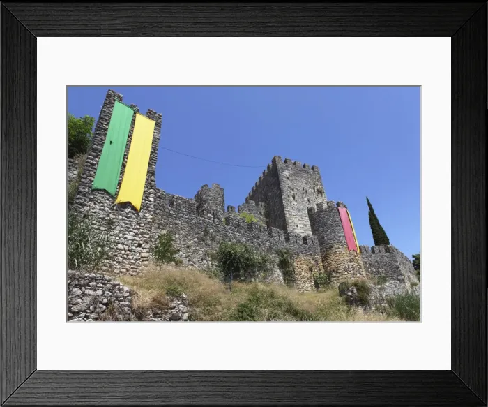Framed Print : Medieval castle wall of the former royal residence reconquered in the 11th century at Montemor-o-Velho, Beira Litoral Framed Print : Medieval castle wall of the former royal residence reconquered in the 11th century at Montemor-o-Velho, Beira Litoral