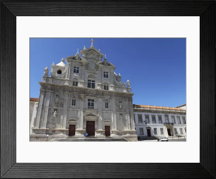 Framed Print : New Cathedral (Se Nova), formerly a Jesuit College, with Mannerist lower Framed Print : New Cathedral (Se Nova), formerly a Jesuit College, with Mannerist lower