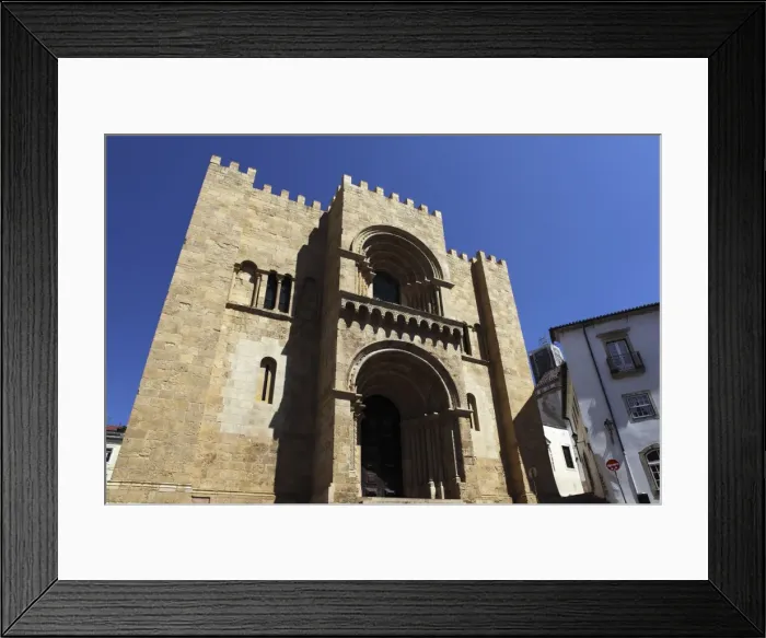 Framed Print : Portal of the Old Cathedral (Se Velha), a Romanesque place of worship begun in 1162 Framed Print : Portal of the Old Cathedral (Se Velha), a Romanesque place of worship begun in 1162