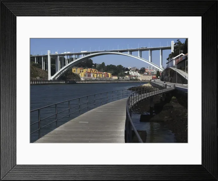 Framed Print : The Arrabida Bridge, designed by Edgar Cardoso, spans the River Douro between Vila Nova de Gaia Framed Print : The Arrabida Bridge, designed by Edgar Cardoso, spans the River Douro between Vila Nova de Gaia