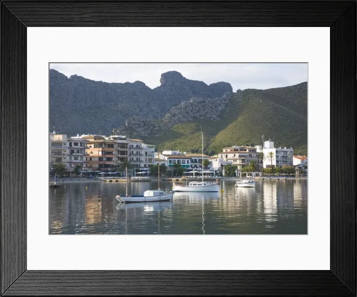 Framed Print : View across the harbour, Port de Pollenca, Mallorca, Balearic Islands, Spain Framed Print : View across the harbour, Port de Pollenca, Mallorca, Balearic Islands, Spain