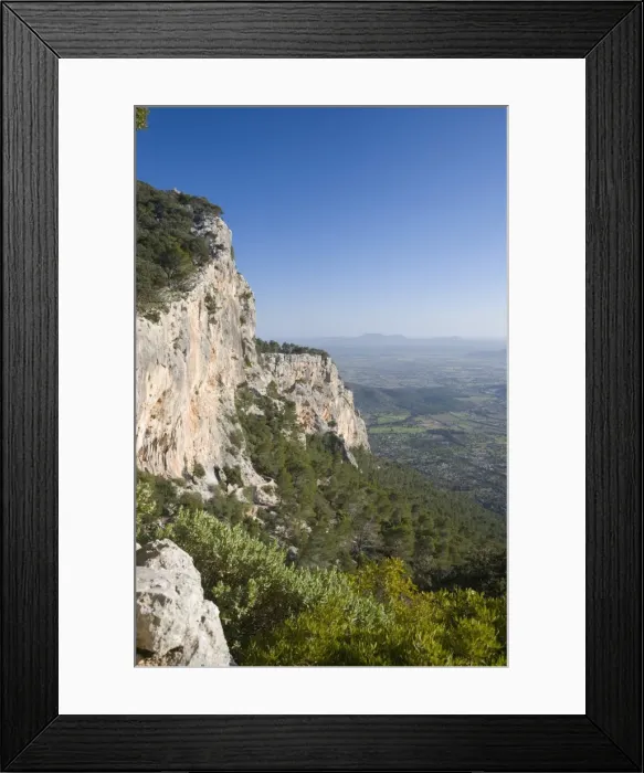Framed Print : View southeastwards from summit of the Puig d Alaro, Alaro, Mallorca Framed Print : View southeastwards from summit of the Puig d Alaro, Alaro, Mallorca
