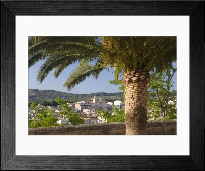 Framed Print : View from terrace of the parish church with the Convent of Sant Antoni de Padua prominent