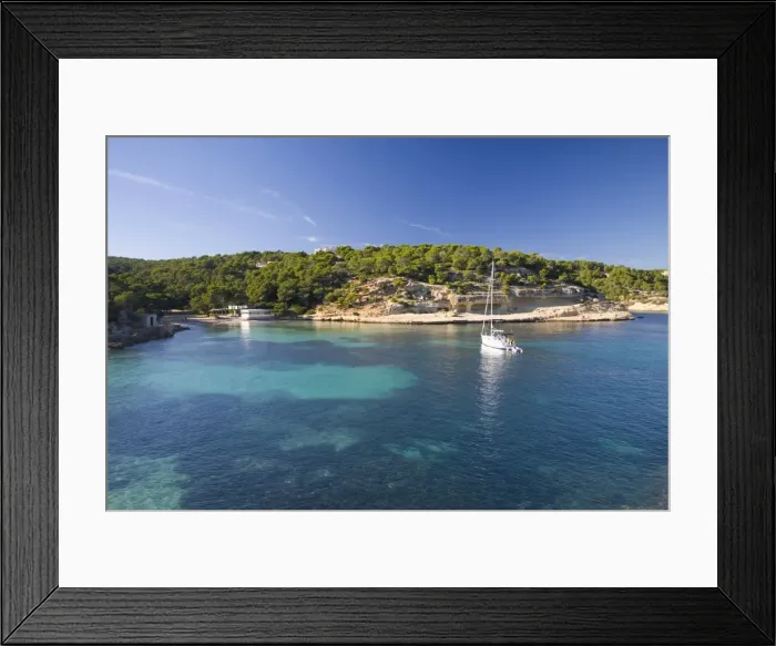 Framed Print : View across the turquoise waters of Cala Portals Vells near Magaluf, Mallorca Framed Print : View across the turquoise waters of Cala Portals Vells near Magaluf, Mallorca