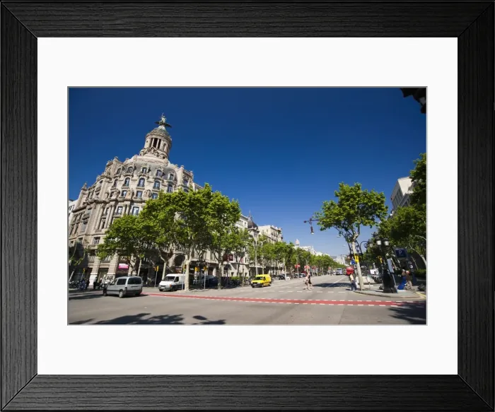 Framed Print : Passeig de Gracia, Barcelona, Catalonia, Spain, Europe Framed Print : Passeig de Gracia, Barcelona, Catalonia, Spain, Europe