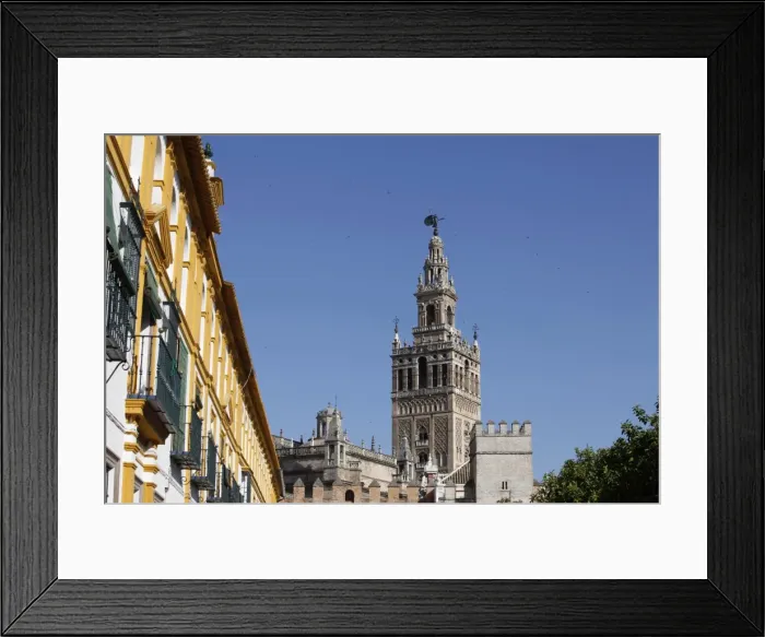 Framed Print : Giralda, the Seville cathedral bell tower, formerly a minaret, UNESCO World Heritage Site