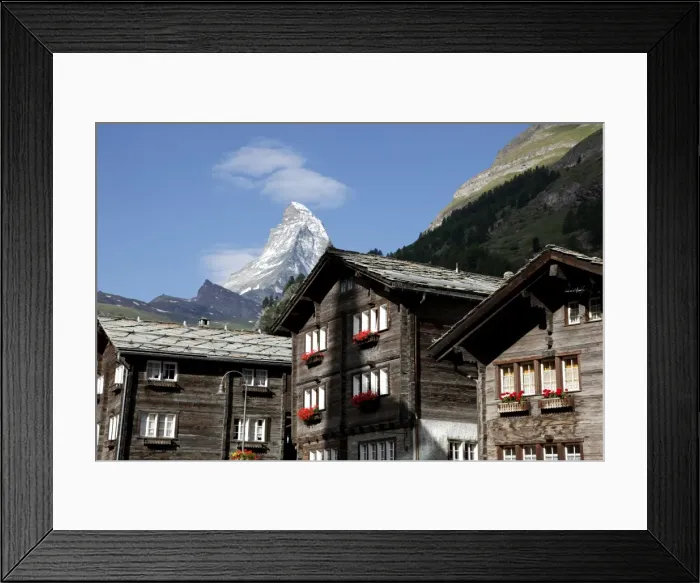 Framed Print : Zermatt and the Matterhorn behind, Valais, Swiss Alps, Switzerland, Europe Framed Print : Zermatt and the Matterhorn behind, Valais, Swiss Alps, Switzerland, Europe