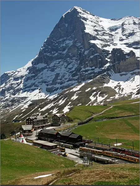 Kleine Scheidegg and Eiger near Grindelwald, Bernese Oberland, Swiss Alps