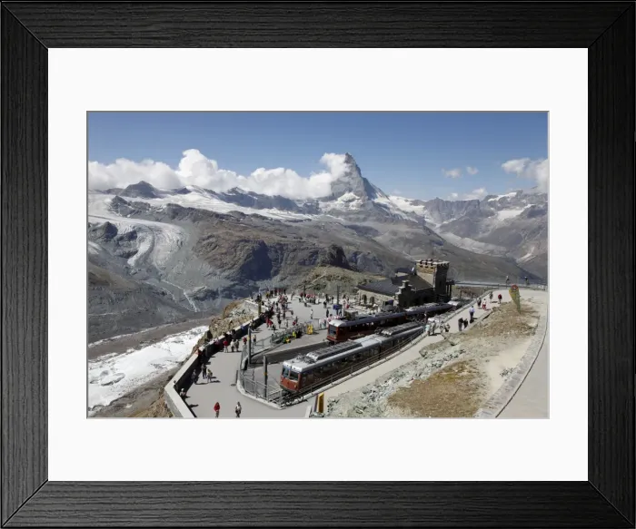 Framed Print : Gornergrat Station and the Matterhorn, Zermatt, Valais, Swiss Alps, Switzerland, Europe Framed Print : Gornergrat Station and the Matterhorn, Zermatt, Valais, Swiss Alps, Switzerland, Europe