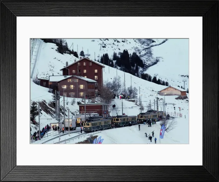 Framed Print : Station of Wengernalp of the Wengernalpbahn, Bernese Oberland, Wengen, Switzerland Framed Print : Station of Wengernalp of the Wengernalpbahn, Bernese Oberland, Wengen, Switzerland