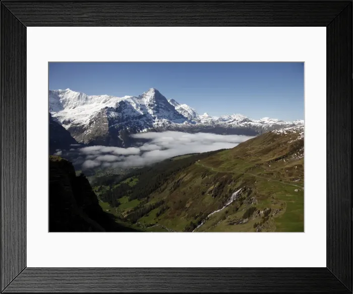 Framed Print : View from Grindelwald-First to Bernese Alps with Eiger, Bernese Oberland Framed Print : View from Grindelwald-First to Bernese Alps with Eiger, Bernese Oberland