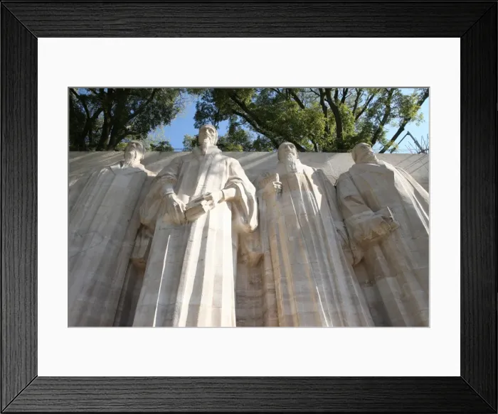 Framed Print : Reformation Monument in Geneva, Switzerland, Europe Framed Print : Reformation Monument in Geneva, Switzerland, Europe