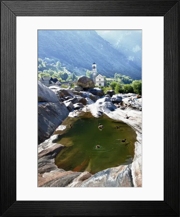 Framed Print : The village of Lavertezzo on Verzasca River, Canton Tessin, Switzerland, Europe Framed Print : The village of Lavertezzo on Verzasca River, Canton Tessin, Switzerland, Europe