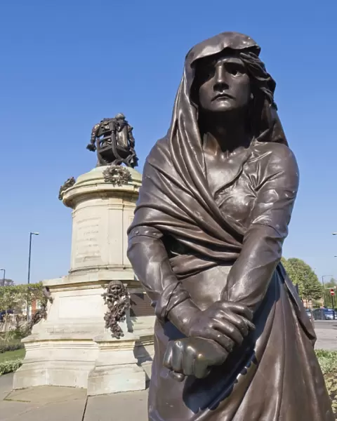 Statue of Lady Macbeth with William Shakespeare behind, Stratford upon Avon
