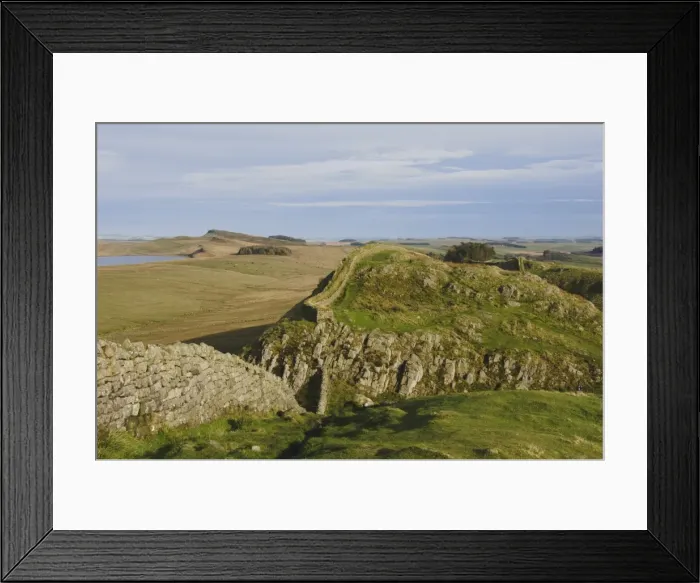 Framed Print : Eastwards from Hotbank Crags, Hadrians Wall, UNESCO World Heritage Site